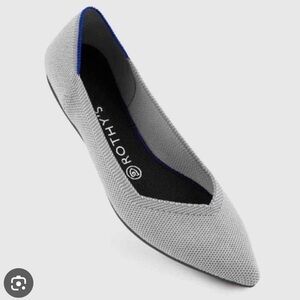 Rothy’s The Point Flats Pillow Like Comfort Machine Washable Shoes In Birdseye 8